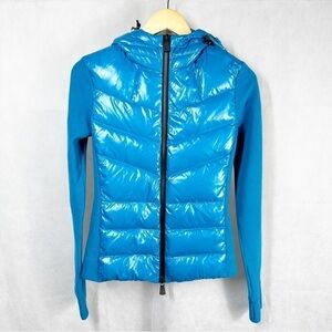 Moncler Maglia Grenoble Cardigan Fleece Jacket Bright Blue Size Small